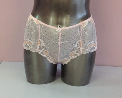 boy shorts made from stretch lace feature