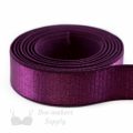 five eighths inch 16mm Strap Elastic black cherry ES-5 or five eights inch 16mm Satin Strap Elastic rhododendron Pantone 19-2024 from Bra-makers Supply Hamilton 1 metre roll shown