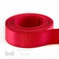 five eighths inch 16mm Strap Elastic red ES-5 or five eighths inch 16mm Satin Strap Elastic lollipop Pantone 18-1764 from Bra-makers Supply 1 metre roll shown