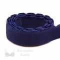 half inch 12 mm firm bra band elastic EB-472 navy blue or half inch 12 mm plush back elastic blueprint Pantone 19-3939 from Bra-Makers Supply 1 metre roll shown
