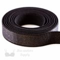 half inch 12mm Strap Elastic chocolate ES-4 or half inch 12mm Satin Strap Elastic seal brown Pantone 19-1314 from Bra-makers Supply 1 metre roll shown