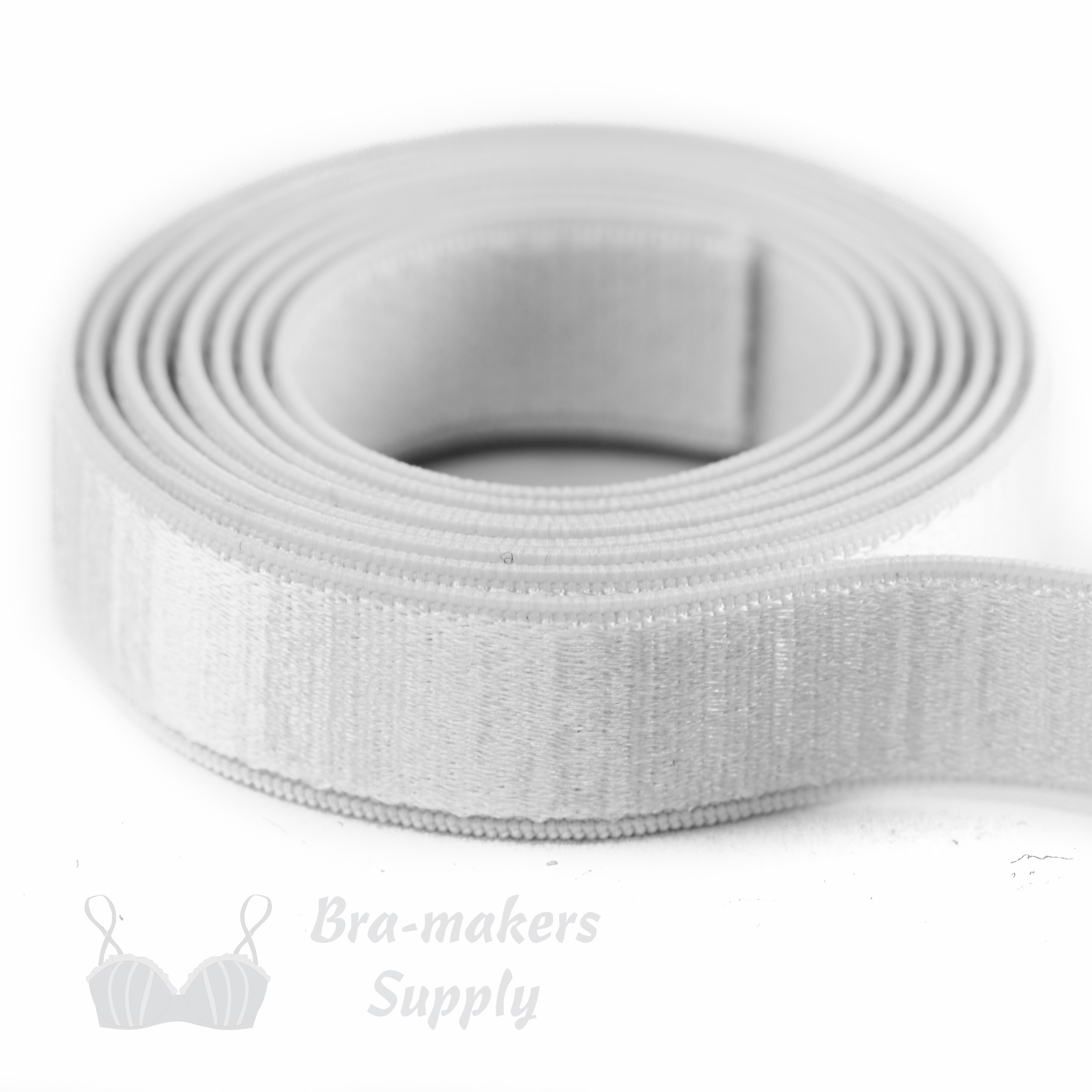13mm flat white bra strap elastic, 1 metre - The Button Shed