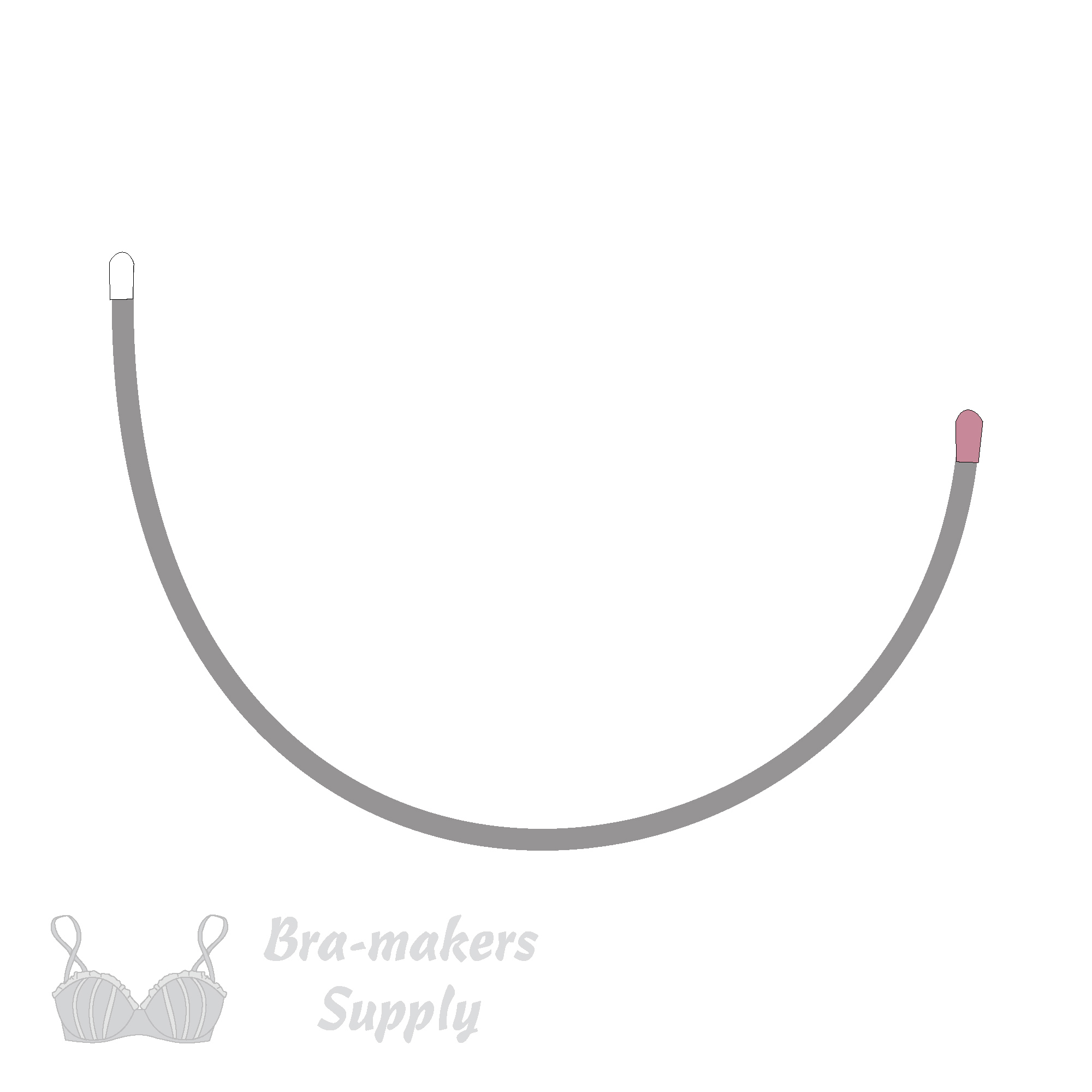  Porcelynne Carbon Steel Replacement Underwire Repair - Nylon  Coated - Heavy Gauge Sturdy Wire for Bras - Regular Wire Size 34-1 Pair -  See Pictures for Measurements and How to Order 