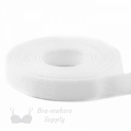 plush underwire casing white UP-2 or underwire channeling bright white Pantone 11-0601 from Bra-makers Supply 1 metre roll shown