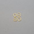 quarter inch 6mm rings sliders gold silver plated gold or quarter inch 6mm Jewellery quality metal rings sliders rich gold Pantone 16-0836 from Bra-Makers Supply 2 rings 2 sliders shown