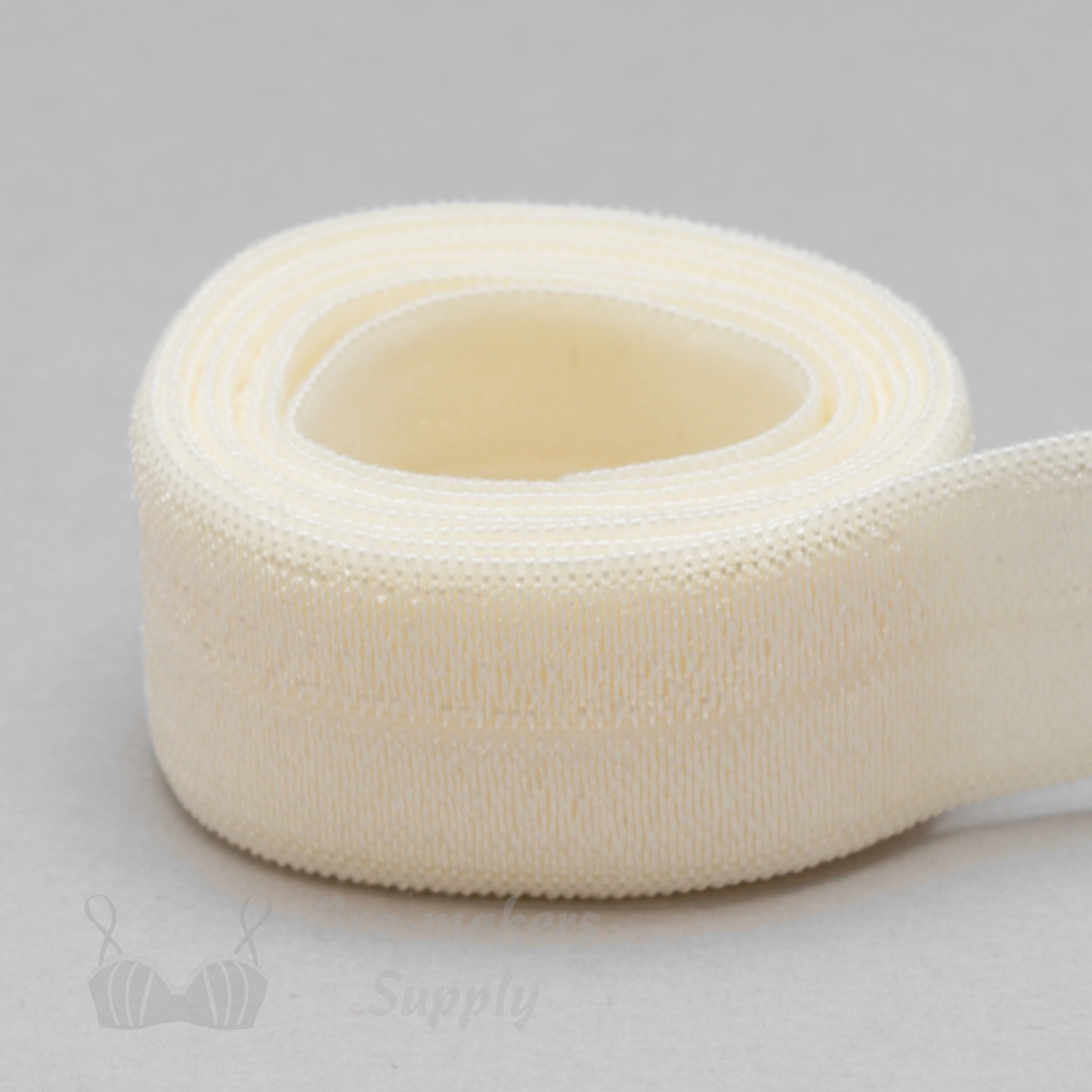 reversible fold-over elastic binding EF-5 ivory or Pantone 11-0507 winter white from Bra-Makers Supply 1 metre roll shown