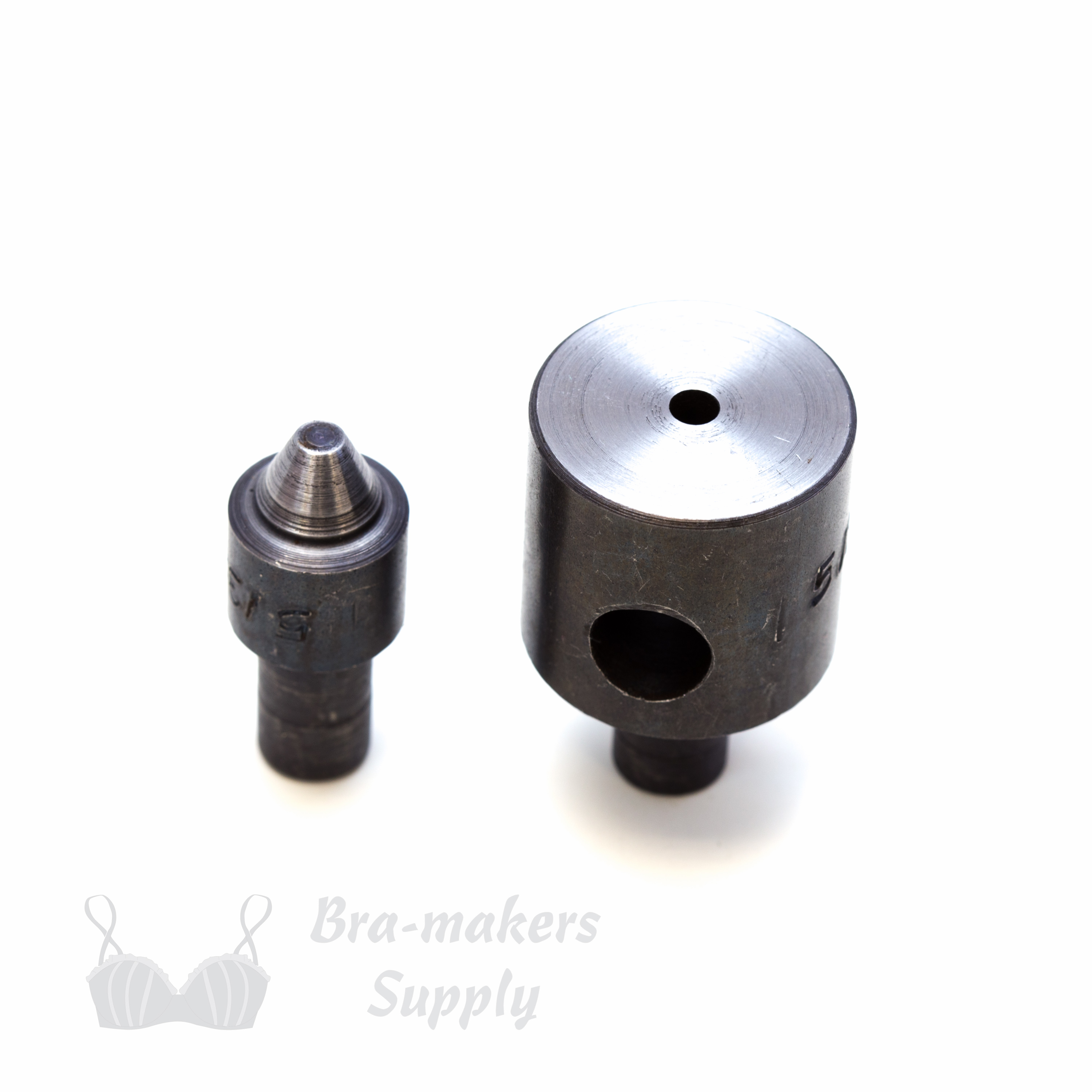 size 00 five thirty seconds of an inch or 4 mm grommet hole cutting dies BGH-56.00 fro Bra-Makers Supply front view shown