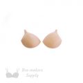 size 30 hi-cut foam bra cups swimwear cups beige MH-30 or size 30 push up pads push up cups frappe Pantone 13-1106 from Bra-Makers Supply cup outside