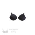 size 30 hi-cut foam bra cups swimwear cups black MH-30 or size 30 push up pads push up cups anthracite Pantone 19-4007 from Bra-Makers Supply cup outside