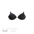 size 32 hi-cut foam bra cups swimwear cups black MH-32 or size 32 push up pads push up cups anthracite Pantone 19-4007 from Bra-Makers Supply cup outside