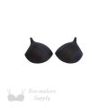 size 34 hi-cut foam bra cups swimwear cups black MH-34 or size 34 push up pads push up cups anthracite Pantone 19-4007 from Bra-Makers Supply cup outside