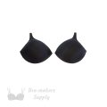 size 36 hi-cut foam bra cups swimwear cups black MH-36 or size 36 push up pads push up cups anthracite Pantone 19-4007 from Bra-Makers Supply cup outside