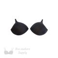 size 38 hi-cut foam bra cups swimwear cups black MH-38 anthracite Pantone 19-4007 from Bra-Makers Supply cup outside