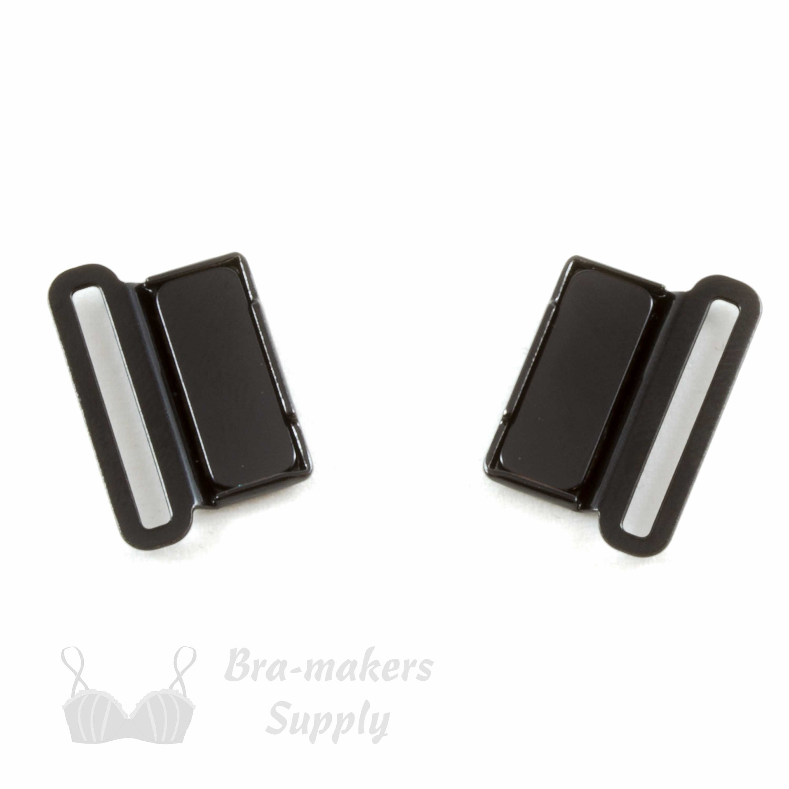 Hemline Magnetic Bra Extenders, 19mm 1 Hook, Secure Magnetic Twist Clasp,  Black