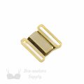 three quarters inch 18 mm metal magnetic bra clip CM-66 gold or three quarters inch 18 mm magnetic bra front back fastener CM-66 rich gold Pantone 16-0836 from Bra-Makers Supply clip whole