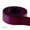 three quarters inch 19mm Strap Elastic black cherry ES-6 or three quarters inch 19mm Satin Strap Elastic rhododendron Pantone 19-2024 from Bra-makers Supply 1 metre roll shown