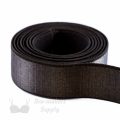 three quarters inch 19mm Strap Elastic chocolate ES-6 or three quarters inch 19mm Satin Strap Elastic seal brown Pantone 19-1314 from Bra-makers Suppy 1 metre roll shown