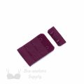 2x3 bra hook and eye black cherry HS-23 or 2x3 hook and eye back closures rhododendron Pantone 19-2024 from Bra-Makers Supply front shown