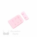 2x3 bra hook and eye pink HS-23 or 2x3 hook and eye back closures dogwood pink Pantone 12-1706 from Bra-Makers Supply front shown