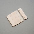 3x3 bra hook and eye peach HS-33 or 3x3 hook and eye back closures linen Pantone 12-1008 from Bra-Makers Supply front shown