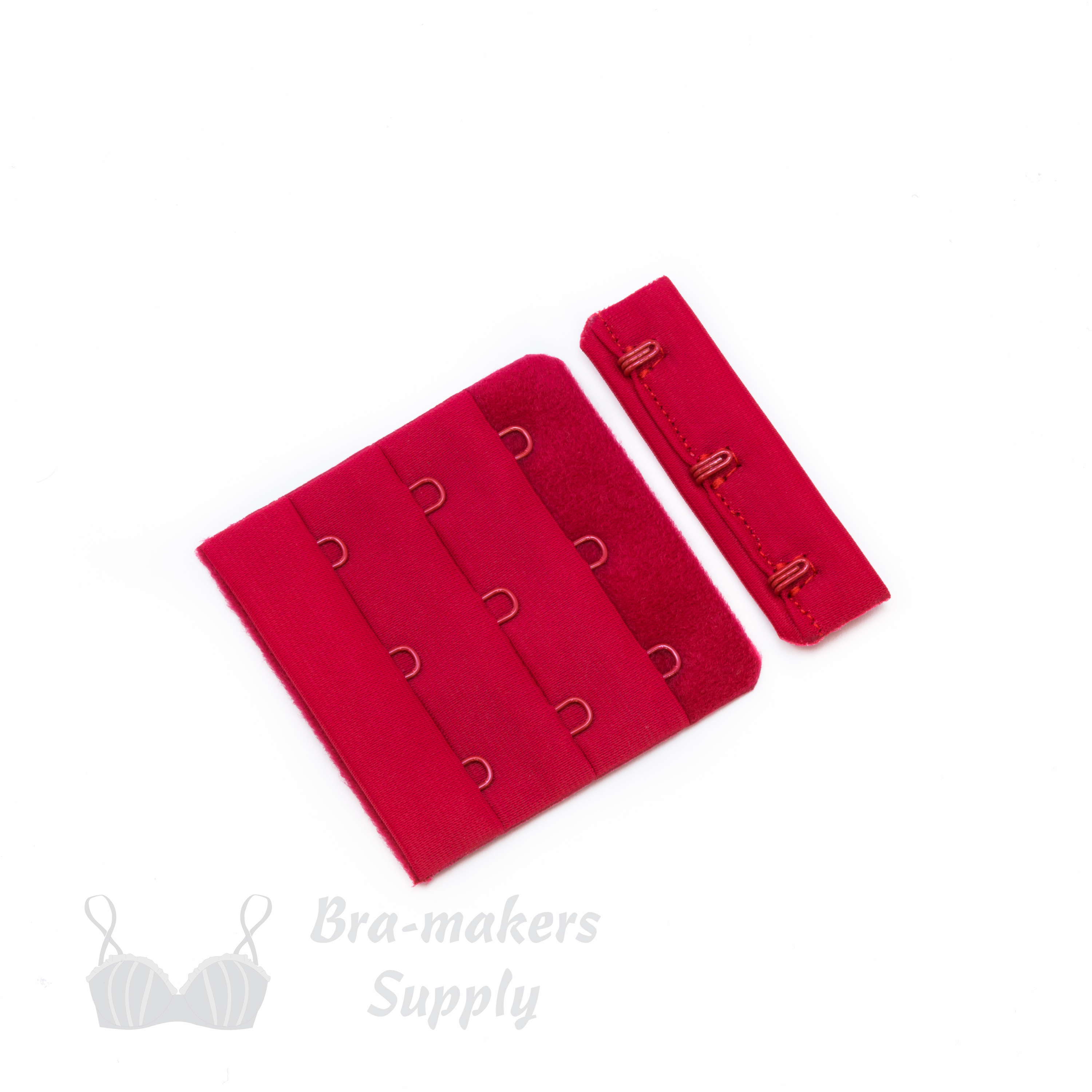 Sizzling Pink WIDE 3 Hook and Eye Bra Back Closures 2.25 x 2 - The