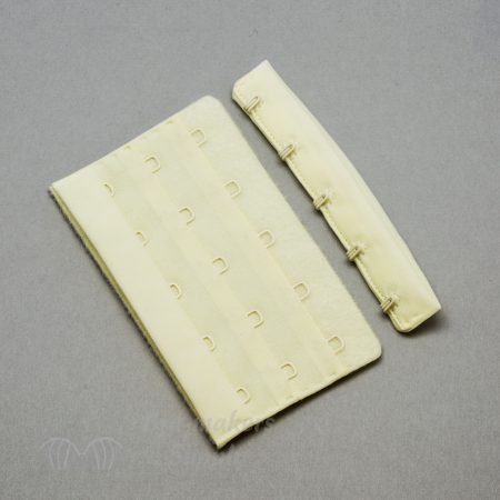 5x3 bra hook and eye ivory HS-53 or 5x3 hook and eye back closures winter white Pantone 11-0507 from Bra-Makers Supply front shown