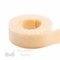 half inch soft plush back elastic EB-47 beige or 12mm bra band elastic Pantone 14-1212 frappe from Bra-Makers Supply 1 metre roll shown