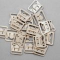 plastic nursing bra strap clips CN-800 beige from Bra-Makers Supply bulk bag of 100 clips shown