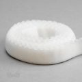 three eighths inch or 10 mm pre-folded matte picot fold-over binding EF-4 white from Bra-Makers Supply 1 metre roll shown