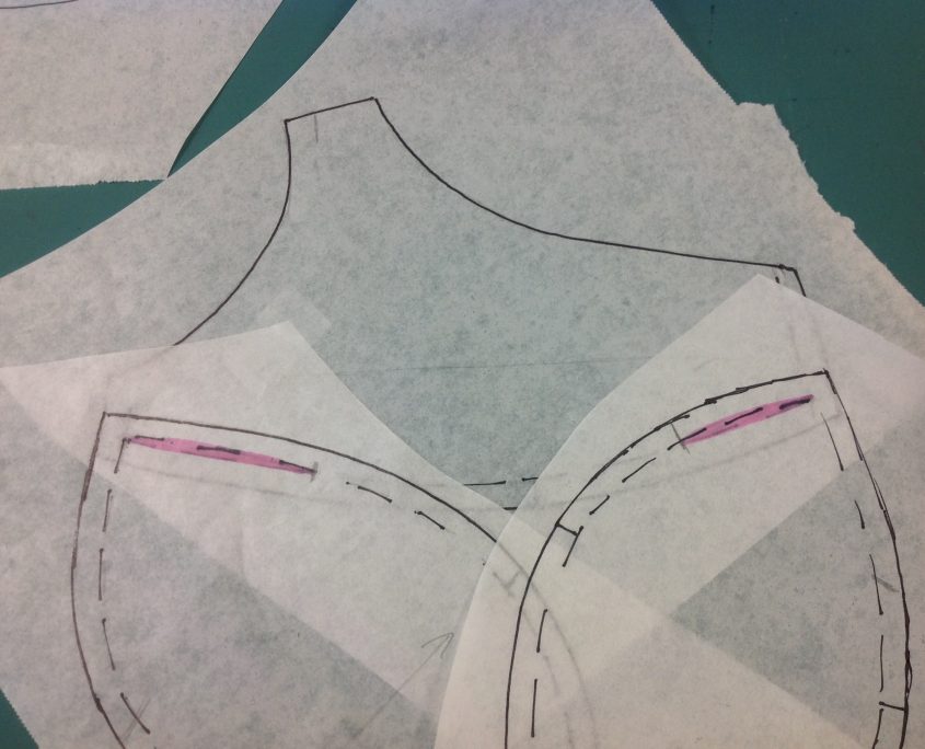 How to draft a vintage bra pink darts