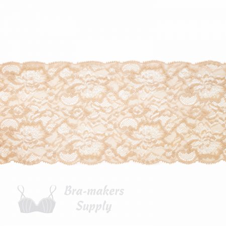 rigid laces - 5 inch - 13 cm five inch beige white floral rigid lace LT-52 81 from Bra-Makers Supply