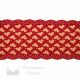 stretch laces - 5 inch - 13 cm five inch gold red hearts stretch lace LS-63 4729 from Bra-Makers Supply