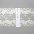 stretch laces - 6 inch - 15 cm six inch pale yellow floral stretch lace LS-60 22 from Bra-Makers Supply ruler shown