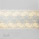 stretch laces - 6 inch - 15 cm six inch peach floral scalloped stretch lace LS-60 36 from Bra-Makers Supply