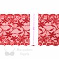stretch laces - 6 inch - 15 cm six inch red floral stretch lace LS-60 470 from Bra-Makers Supply ruler shown