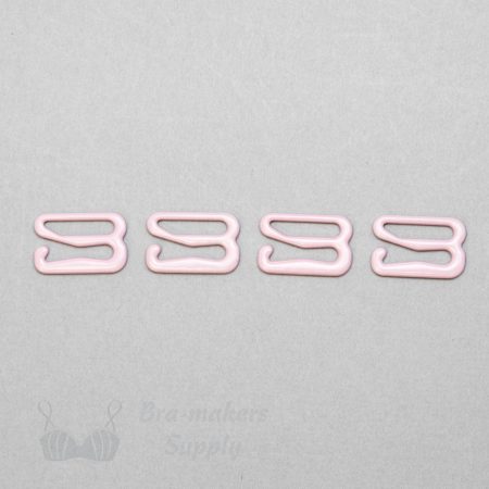 half inch or 12 mm nylon coated metal g-hooks GH-41 pink from Bra-Makers Supply 4 hooks shown