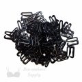 half inch or 12 mm nylon coated metal g-hooks GH-4100 black from Bra-Makers Supply 100 hooks shown