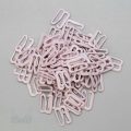 half inch or 12 mm nylon coated metal g-hooks GH-4100 pink from Bra-Makers Supply 100 hooks shown