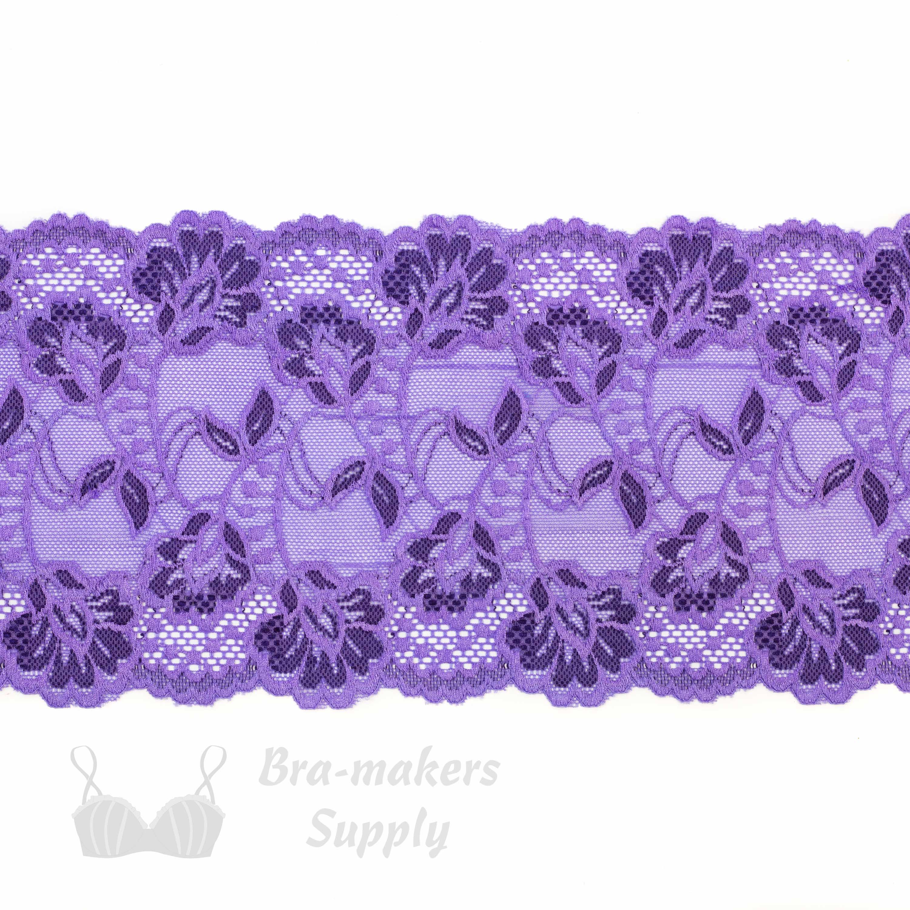 Bluebella Catalina Floral-lace Stretch-mesh Bra in Purple