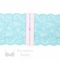six inch white turquoise floral stretch lace LS-63.6510 from Bra-Makers Supply ruler shown