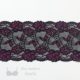 Six Inch Black Fuchsia Floral Stretch Lace Bra Makers Supply
