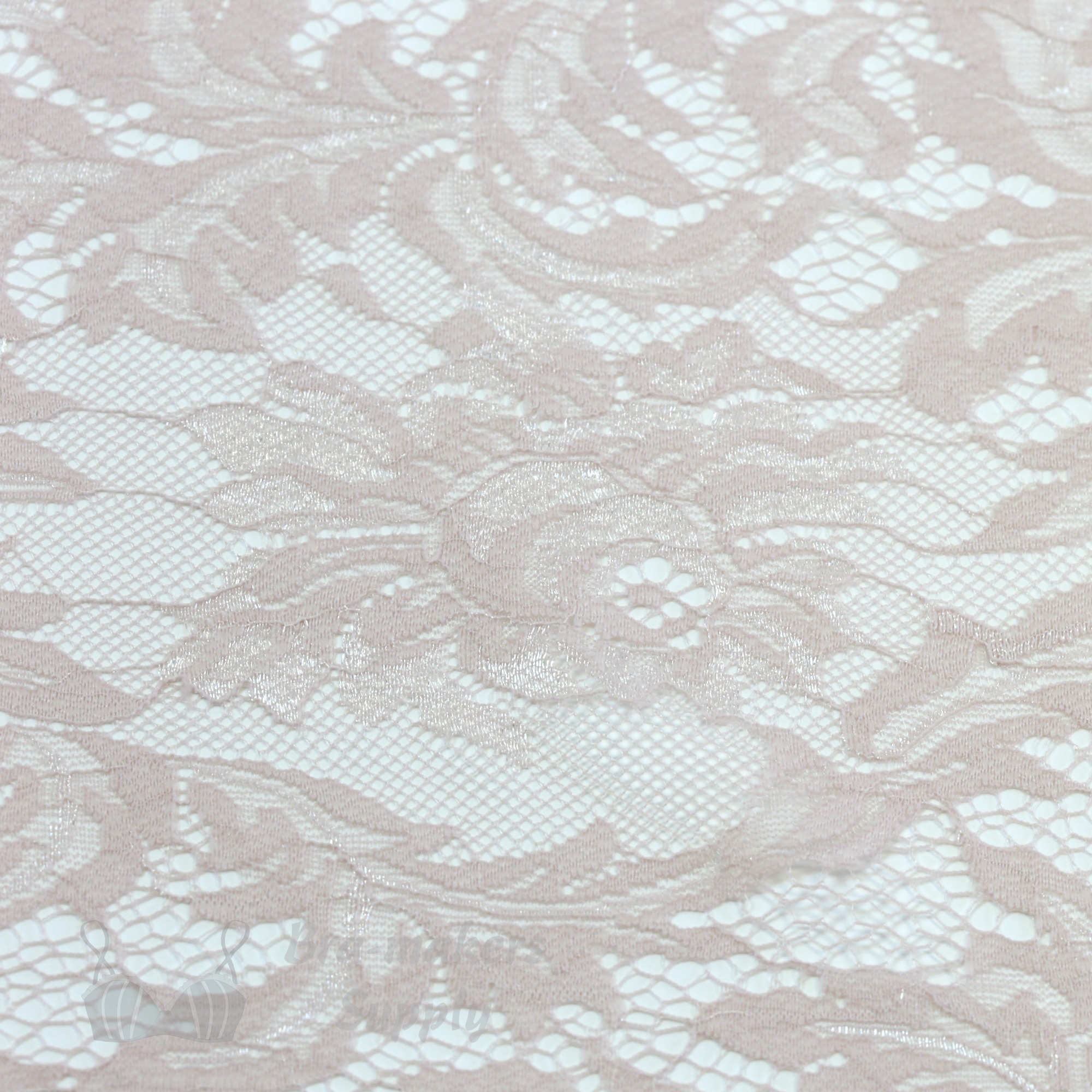 White Chantilly Stretch Lace Fabric