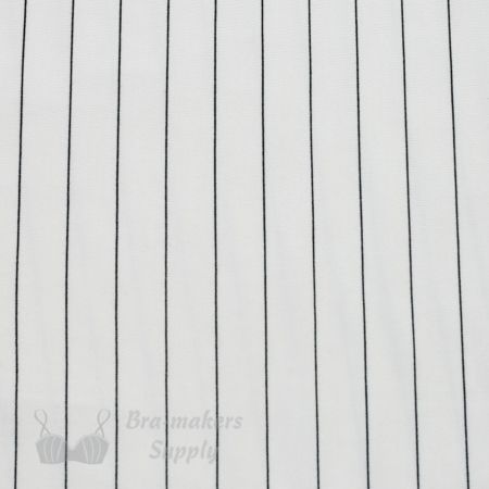 White and Black Stripe Bamboo Fabric Bra-makers Supply