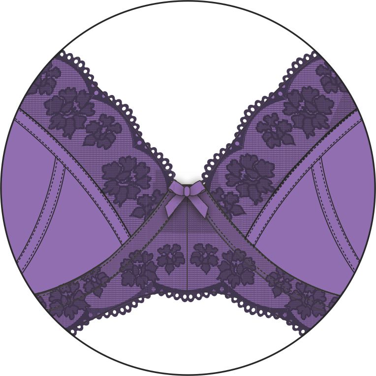 Amethyst Lace Bra Pattern -bra pattern from Bra Makers Supply
