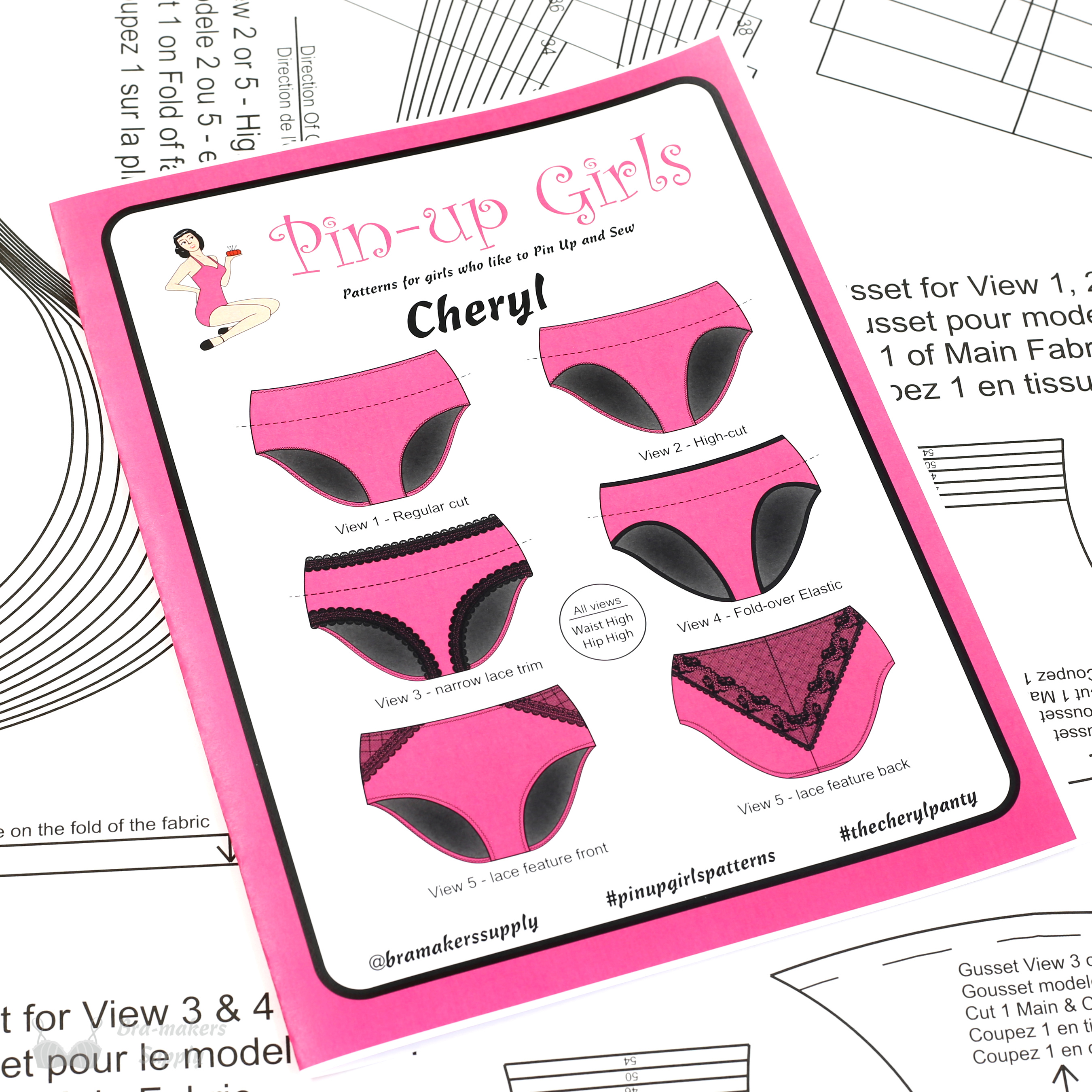 Cheryl Back Seam Panty Pattern A Pin Up Girls Pattern By Bra Makers