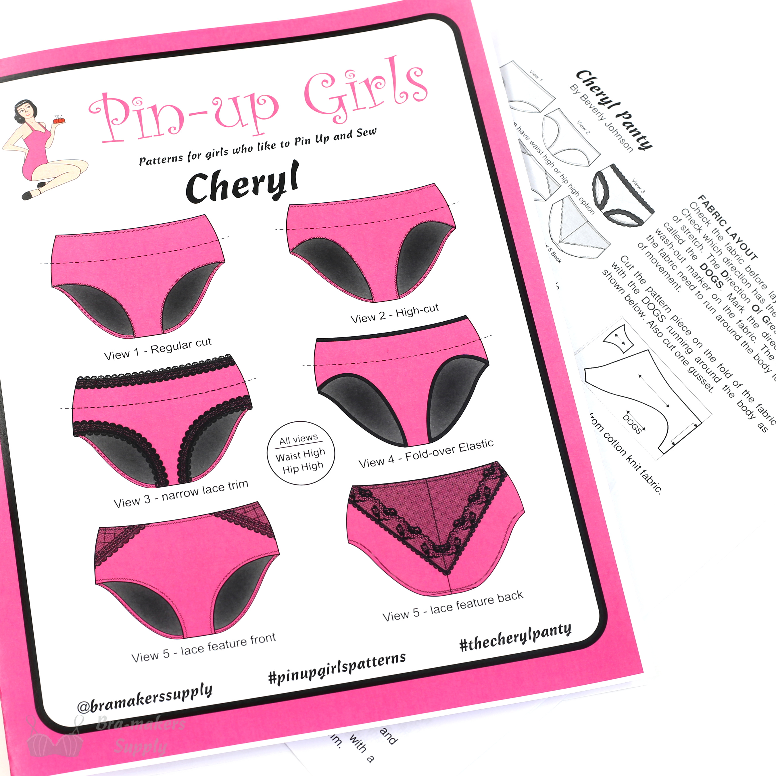 Cheryl Back Seam Panty Pattern - a Pin-up Girls pattern by Bra-Makers ...