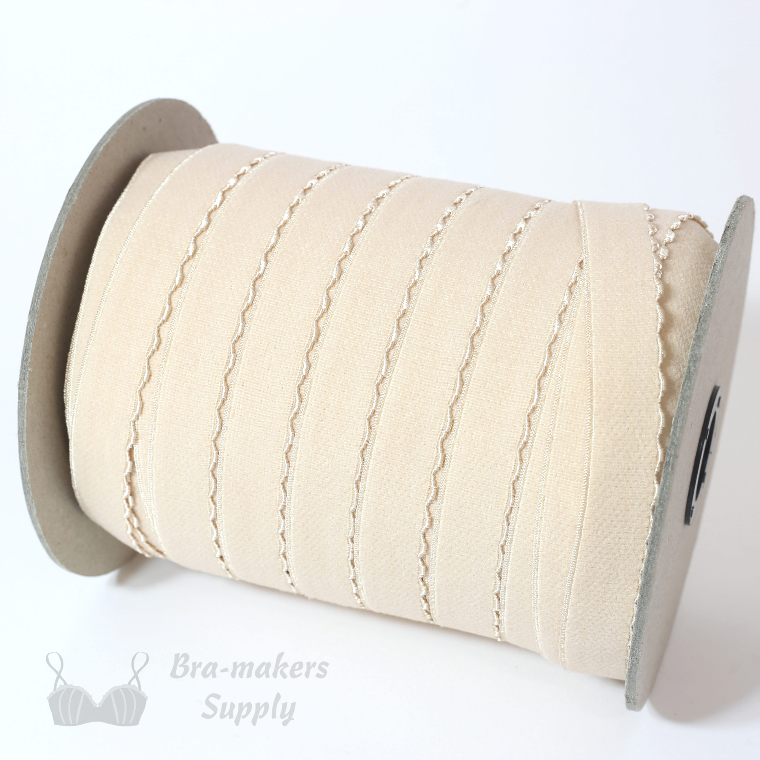 Scalloped Edge Plush Back Band Elastic-Bulk Rolls - Bra-Makers Supply