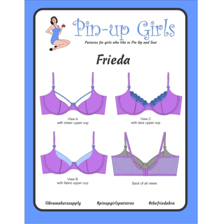 Frieda Partial Band Bra Pattern by Pin-up Girls