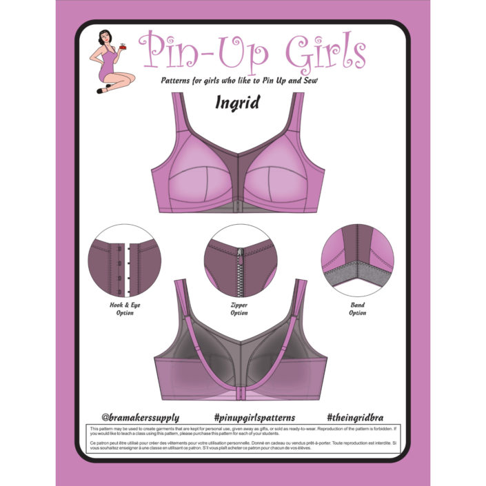 Sherri Partial Band Front Closing Bra Pattern - Bra-Makers Supply