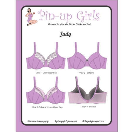 Purple Pin-up Girls Classic Bra Pattern 40 E-H - 48 E-H. SALE